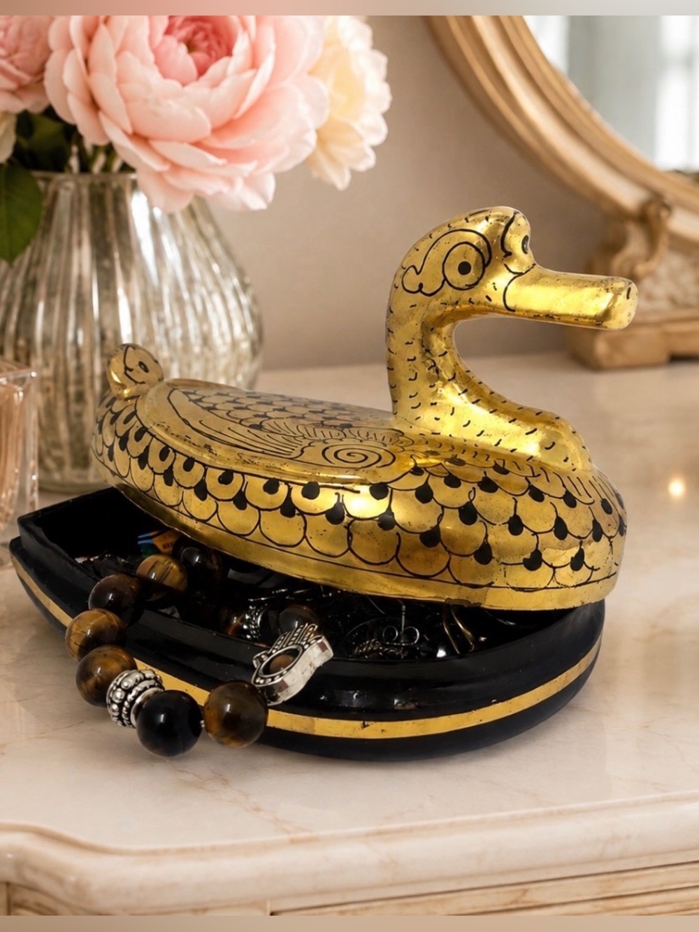 Thai duck trinket box / unique jewelry box
